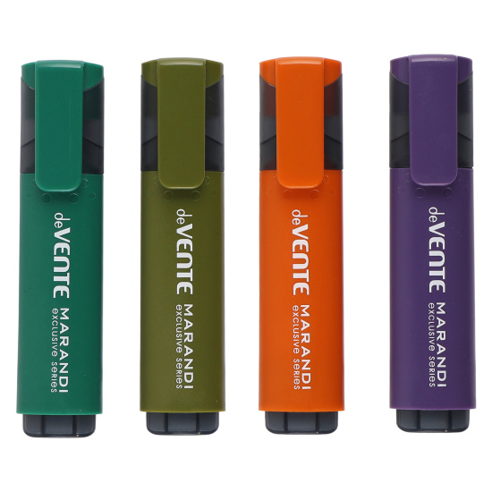 Набор текстовыделителей, 4 шт, 1-5 мм, скошенный, цвет 4 цвета, Marandi, deVENTE, 5045212