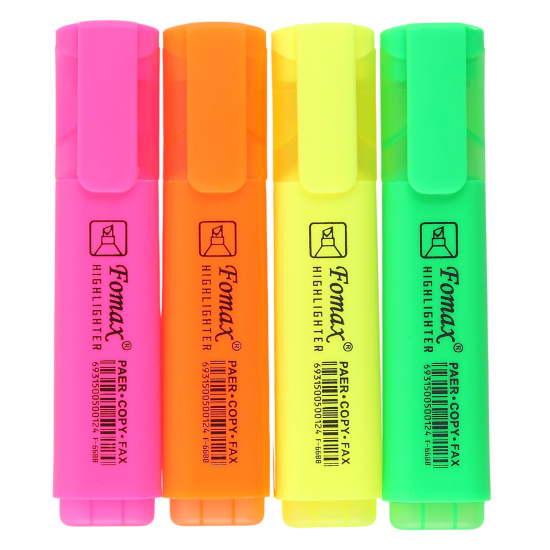 Набор текстовыделителей 4цв 1-5мм Alingar HIGHlighter AL13363 зел желт оранж роз