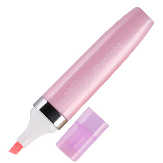 Набор текстовыделителей, 4 шт, 1-5 мм, скошенный, 4 цвета, с блестками, КОКОС, 252465, KAKUMI