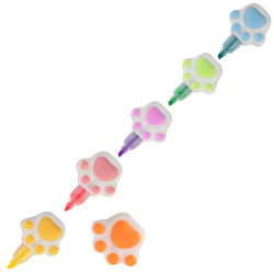 Набор текстовыделителей 5цв 1-4мм КОКОС ONE METER SUNSHINE Cat paw 252417