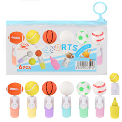 Набор текстовыделителей, 6 шт, 1-4 мм, скошенный, 6 цветов, Sports, КОКОС, 252410, ONE METER SUNSHINE