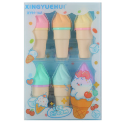 Набор текстовыделителей 6цв 1-4мм КОКОС Ice Cream 252422