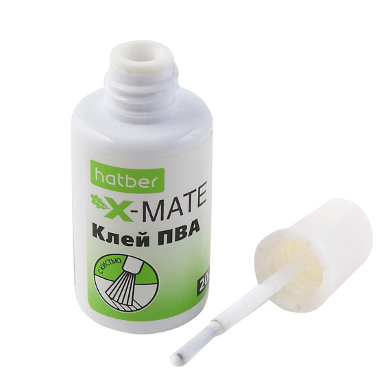 Клей ПВА, 20 мл, кисточка, X-Mate, Hatber, GL_071923