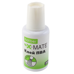 Клей ПВА, 20 мл, кисточка, X-Mate, Hatber, GL_071923