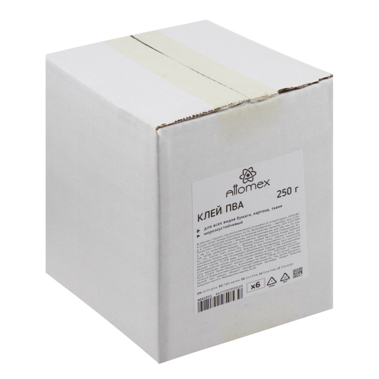 Клей ПВА 250 мл, дозатор, морозоустойчивость Attomex 4041011