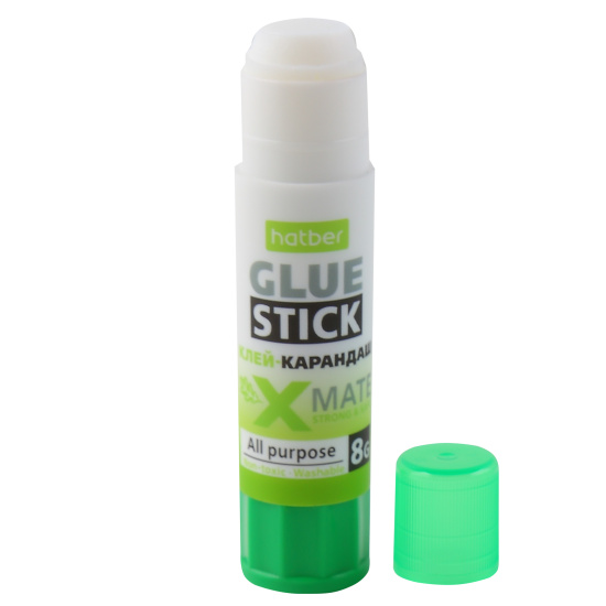 Клей-карандаш, 8 гр, PVA, круглый, X-Mate, Hatber, GS_058737