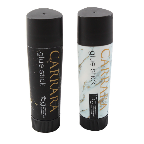 Клей-карандаш, 15 гр, PVP, трехгранный, ассорти 2 вида, Carrara, BrunoVisconti, 40-0021