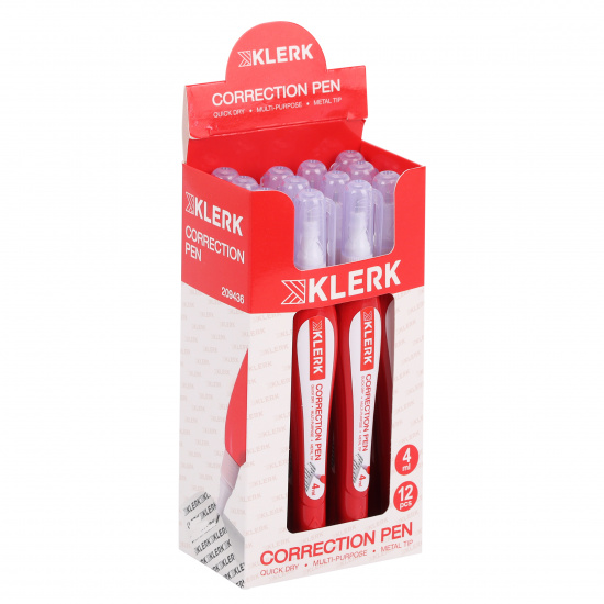 Корректирующая ручка 4 мл, основа химическая, морозоустойчивость KLERK 209436