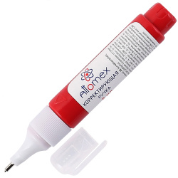 Корректирующая ручка 6 мл, основа спиртовая, быстросохнущая, морозоустойчивая Attomex 4061100