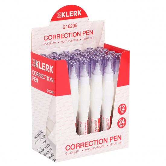 Корректирующая ручка 12 мл, основа химическая, морозоустойчивость KLERK 216295