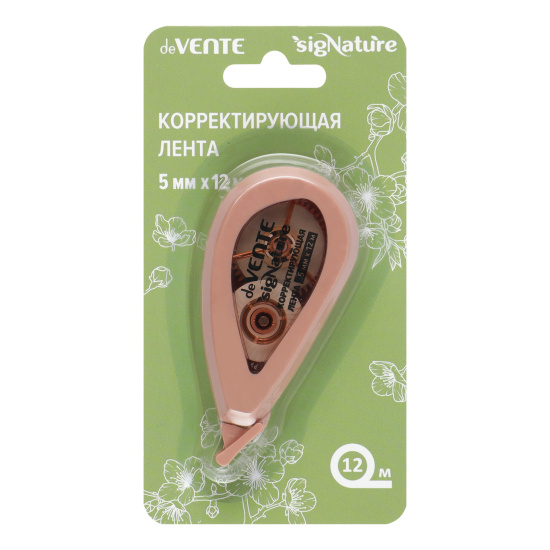 Корректирующая лента, 5 мм, 12 м, блистер, европодвес, sigNATURE, deVENTE, 4062510