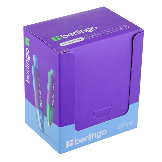 Корректирующая лента, 5 мм, 6 м, съемный колпачок, ассорти 3 вида, Envy, Berlingo, FKs_06043