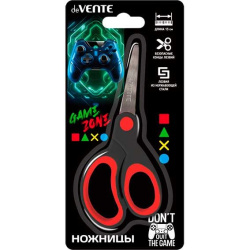 Ножницы 130мм детские deVENTE Gamer 8010509 резиновые вставки европодвес