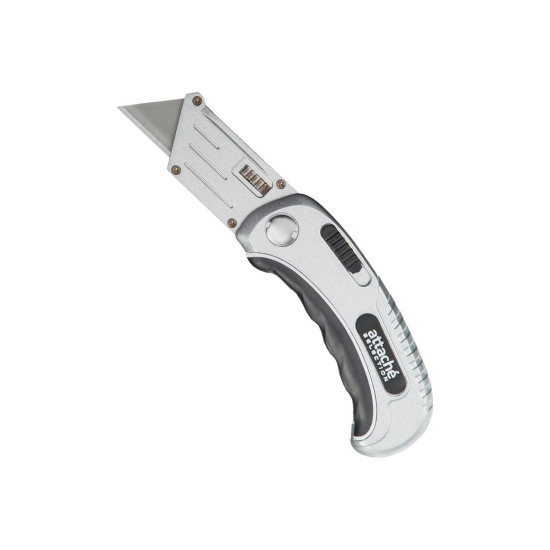 Нож канцелярский 19 мм, фиксатор, металл, складной, резиновые вставки, европодвес Selection Attache 1432255