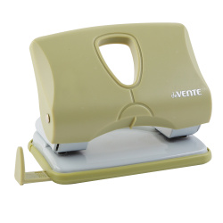 Дырокол, 20 листов, пластик, линейка, 2 пробивных отверстия, цвет оливковый, sigNATURE, deVENTE, 4020514