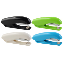 Степлер, №24/6, №26/6, 20 листов, корпус пластиковый, ассорти 4 вида, KW-trio, Full-strip, 5865