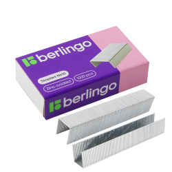 Скобы для степлера, №10 (20 л), покрытие оцинкованное, 1000 шт, Berlingo, SH505