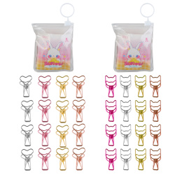 Зажимы для бумаг, набор 8 шт, цвет ассорти, пакет с замком zip-lock, КОКОС, 251172