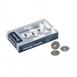 Кнопки канцелярские Ø 1,4 мм, металл, 50 шт, цвет серебро, картонная коробка Globus К14-50