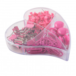 Набор мелкоофисных принадлежностей пластиковая коробка, европодвес, цвет розовый Bloom Garden deVENTE 4133201