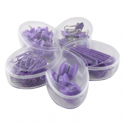 Набор мелкоофисных принадлежностей пластиковая коробка, европодвес, цвет фиолетовый Bloom Garden deVENTE 4133203