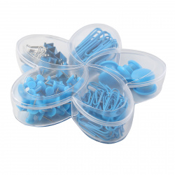 Набор мелкоофисных принадлежностей пластиковая коробка, европодвес, цвет голубой Bloom Garden deVENTE 4133202