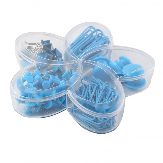 Набор мелкоофисных принадлежностей пластиковая коробка, европодвес, цвет голубой deVENTE 4133202