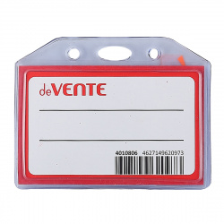 Бейдж 76*96мм гориз прозр deVENTE 4010806