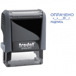 Штамп Оплачено дата,подпись 38*14мм TRODAT 4911