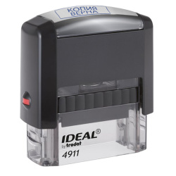 Штамп стандартный, "КОПИЯ ВЕРНА", оттиск 38*14 мм, цвет оттиска синий, подушка в комплекте (синяя), цвет корпуса синий, TRODAT, 4911/DB/L 3.45