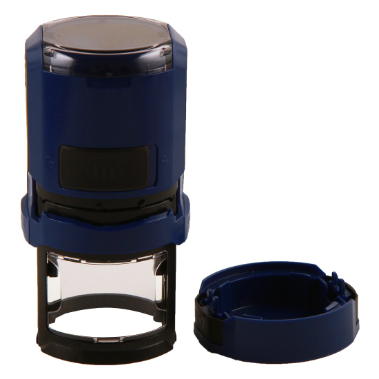 Оснастка для печатей PRINTY 4.0 d-42 мм, цвет оттиска синий, цвет корпуса сапфир TRODAT 4642