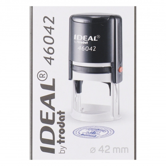 Оснастка для печатей IDEAL d-42 мм, цвет оттиска синий, цвет корпуса бирюзовый TRODAT 46042