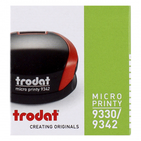 Оснастка для печатей Micro Printy R30 d-30 мм, карманная, цвет оттиска синий, цвет корпуса красный TRODAT 9330