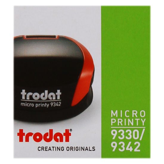 Оснастка для печатей Micro Printy R42 d-42 мм, карманная, цвет оттиска синий, цвет корпуса сапфир TRODAT 9342