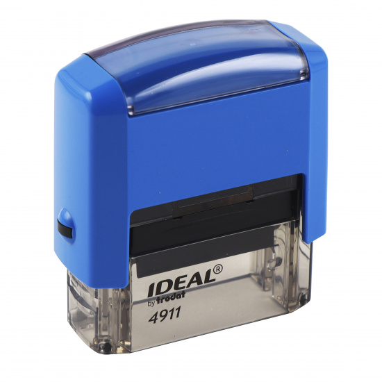 Оснастка для штампов IDEAL 14*38 мм, цвет оттиска синий, цвет корпуса синий TRODAT 4911