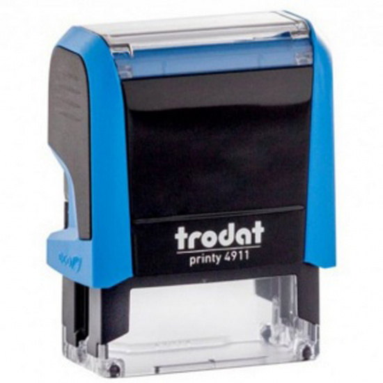 Оснастка для штампов 14*38 мм, цвет оттиска синий, цвет корпуса синий TRODAT 4911
