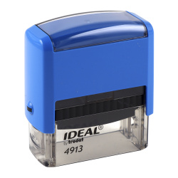 Оснастка для штампа 58*22мм цвет оттиска синий TRODAT IDEAL Р2 4913 подушка в комплекте корпус синий