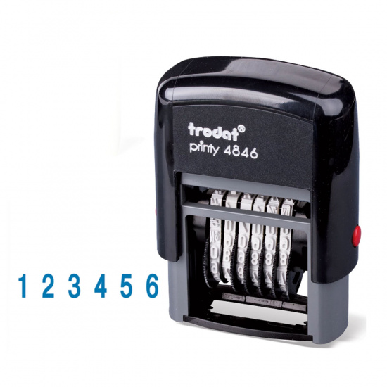 Нумератор 6-разрядный, оттиск 4*25 мм, цвет оттиска синий TRODAT 4846