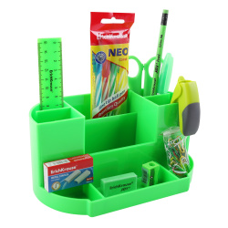 Канцелярский набор 14пр Erich Krause Victoria Neon Solid 53264 зеленый