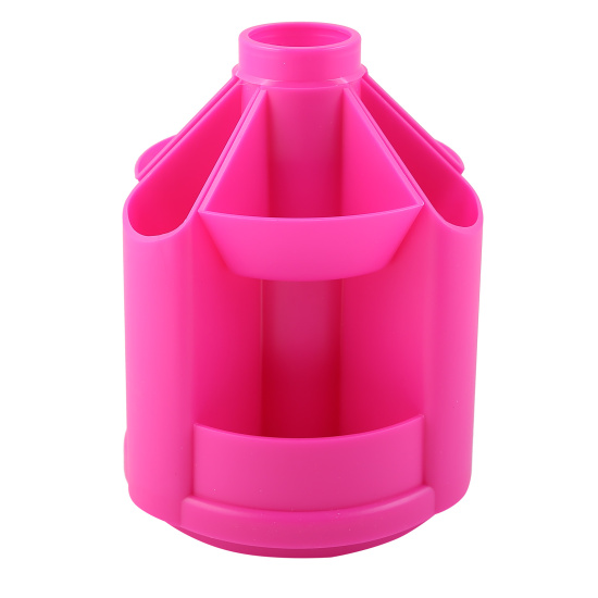 Канцелярский набор 14 предметов, вращающаяся, цвет розовый Mini Desk Neon Solid Erich Krause 53227