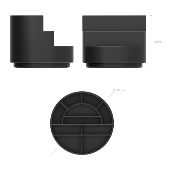 Настольная подставка для канцелярских принадлежностей 10 отделений, черный Mini Burger Classic Erich Krause 61576