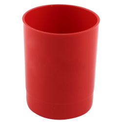 Настольная подставка-стакан для канцелярских принадлежностей 1 отделение, красный Стамм ПС-30506
