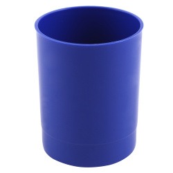 Настольная подставка-стакан для канцелярских принадлежностей 1 отделение, синий Стамм ПС-30504