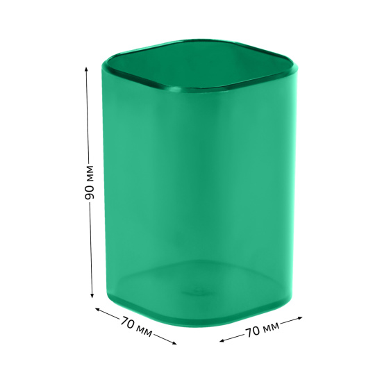 Настольная подставка-стакан для канцелярских принадлежностей 1 отделение, зеленый Фаворит Стамм ПС-30581