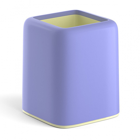 Настольная подставка-стакан для канцелярских принадлежностей 1 отделение, фиолетовый/желтый Forte Pastel Erich Krause 51552