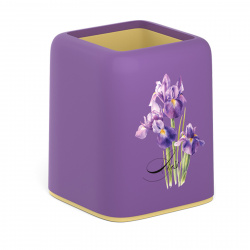 Настольная подставка-стакан для канцелярских принадлежностей 1 отделение, фиолетовый Iris Erich Krause 58023