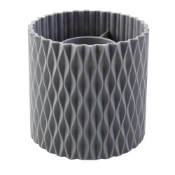 Настольная подставка-стакан для канцелярских принадлежностей, 5 отделений, серый, Eclectic, deVENTE, 4104334