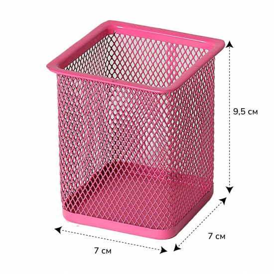 Настольная подставка-стакан для канцелярских принадлежностей 1 отделение, розовый KLERK 183001-3