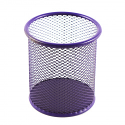 Настольная подставка-стакан для канцелярских принадлежностей металлическая KLERK 183002/2 фиолетовый