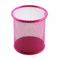 Настольная подставка-стакан для канцелярских принадлежностей 1 отделение, розовый KLERK 183002-3